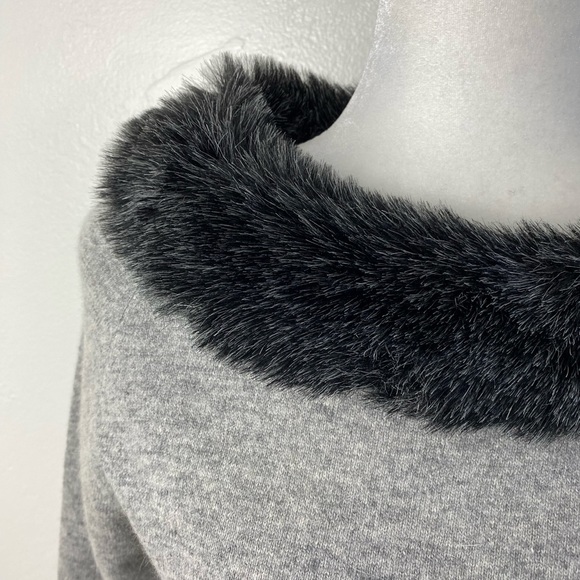 Garnet Hill Lambswool Angora Rabbit Hair Sweater Gray Women’s Medium - Picture 9 of 13